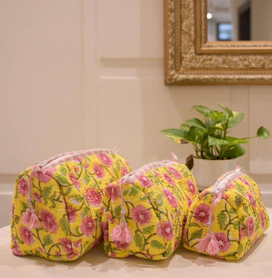 Vibrant Block Printed Vanity Pieces
