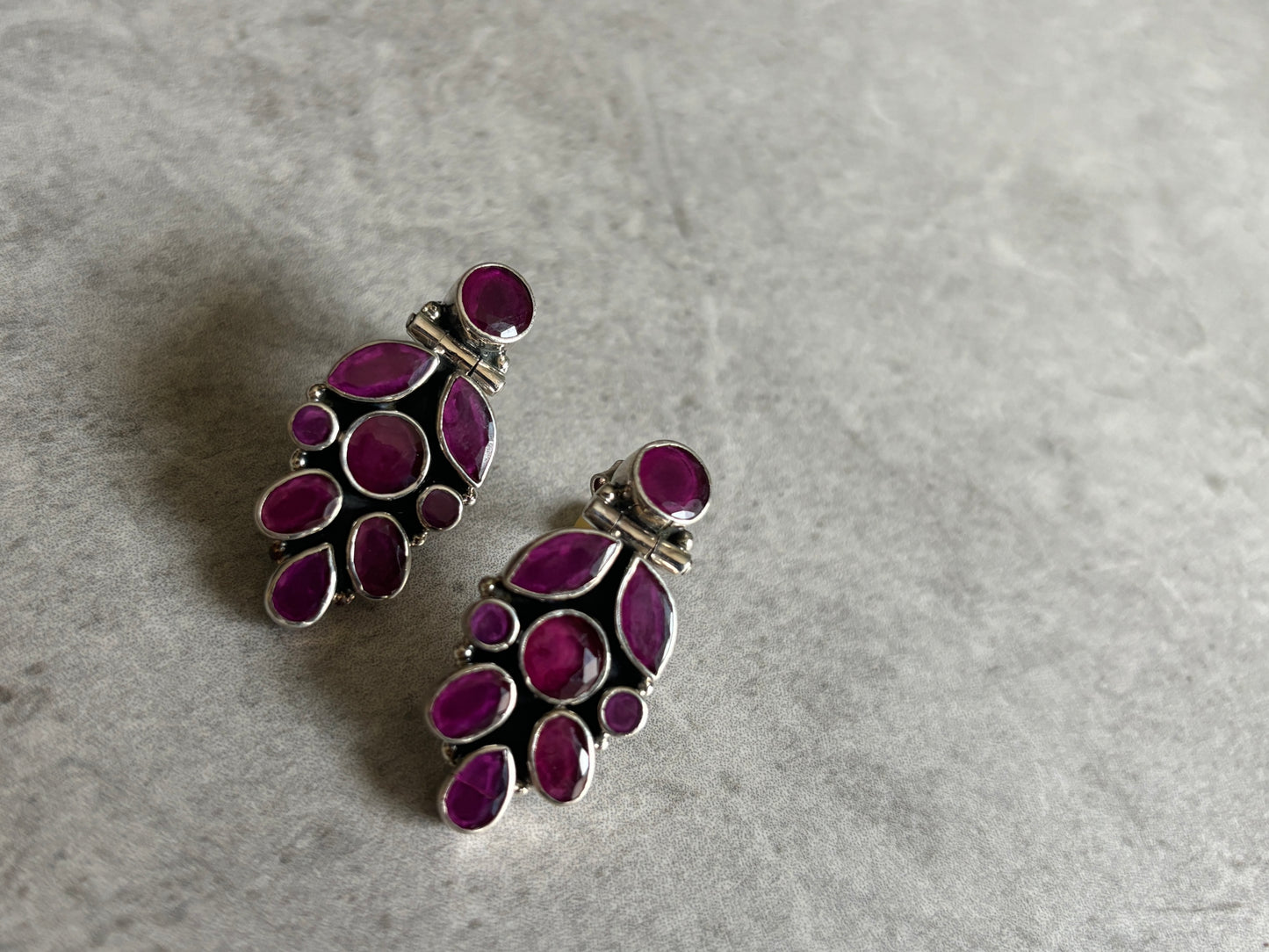 Rose Glimmer Sterling Silver Earrings