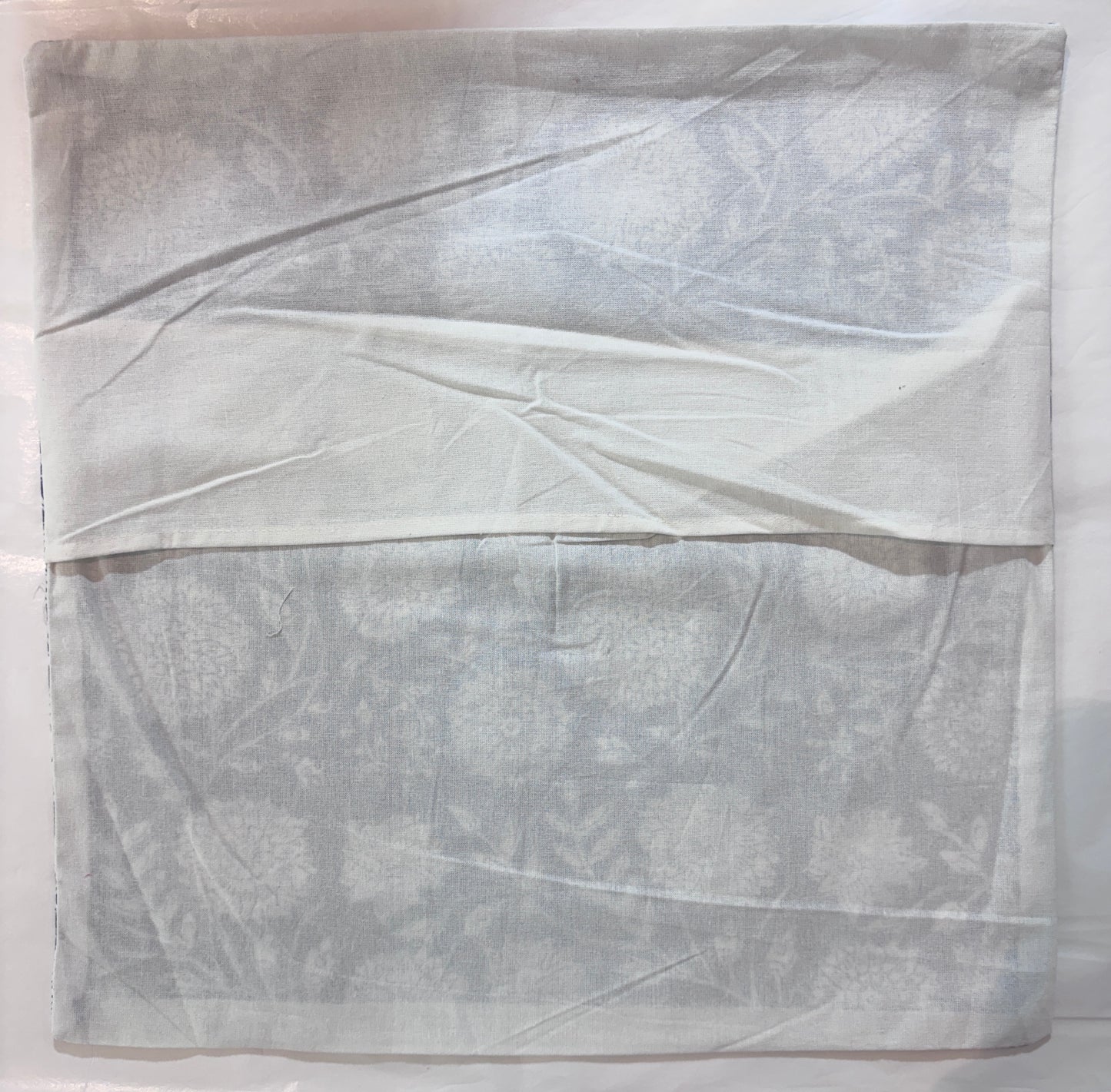 Back side of the cotton cushion cover