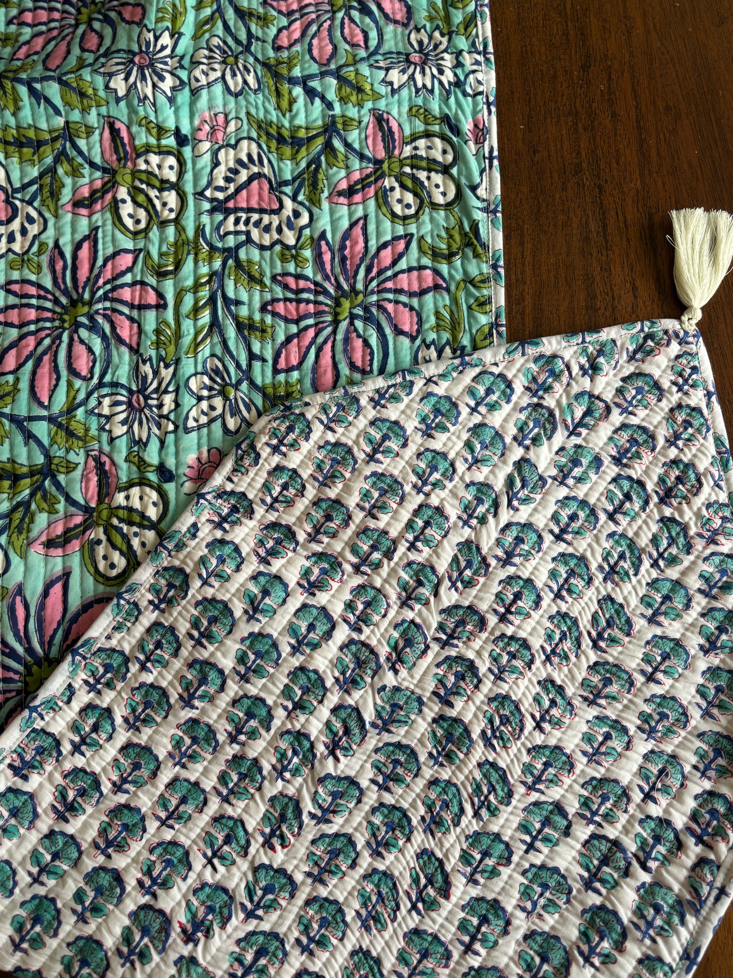 Blue Blossom Table Runner