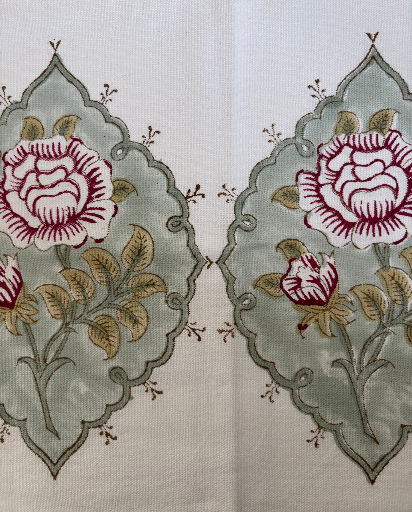 Royal Garden Bloom Block Print Placemats Set of 2