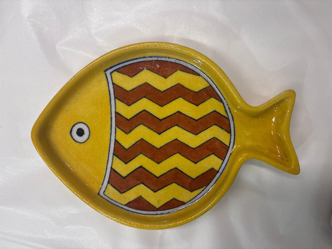 Sunfish Blue Pottery Tray