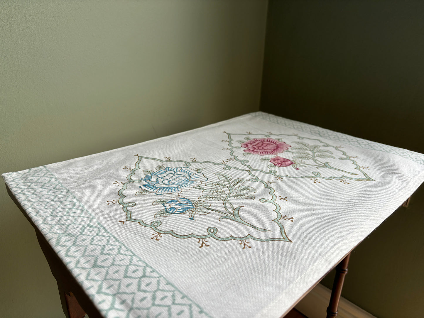 Rose Garden Block Printed Placemat