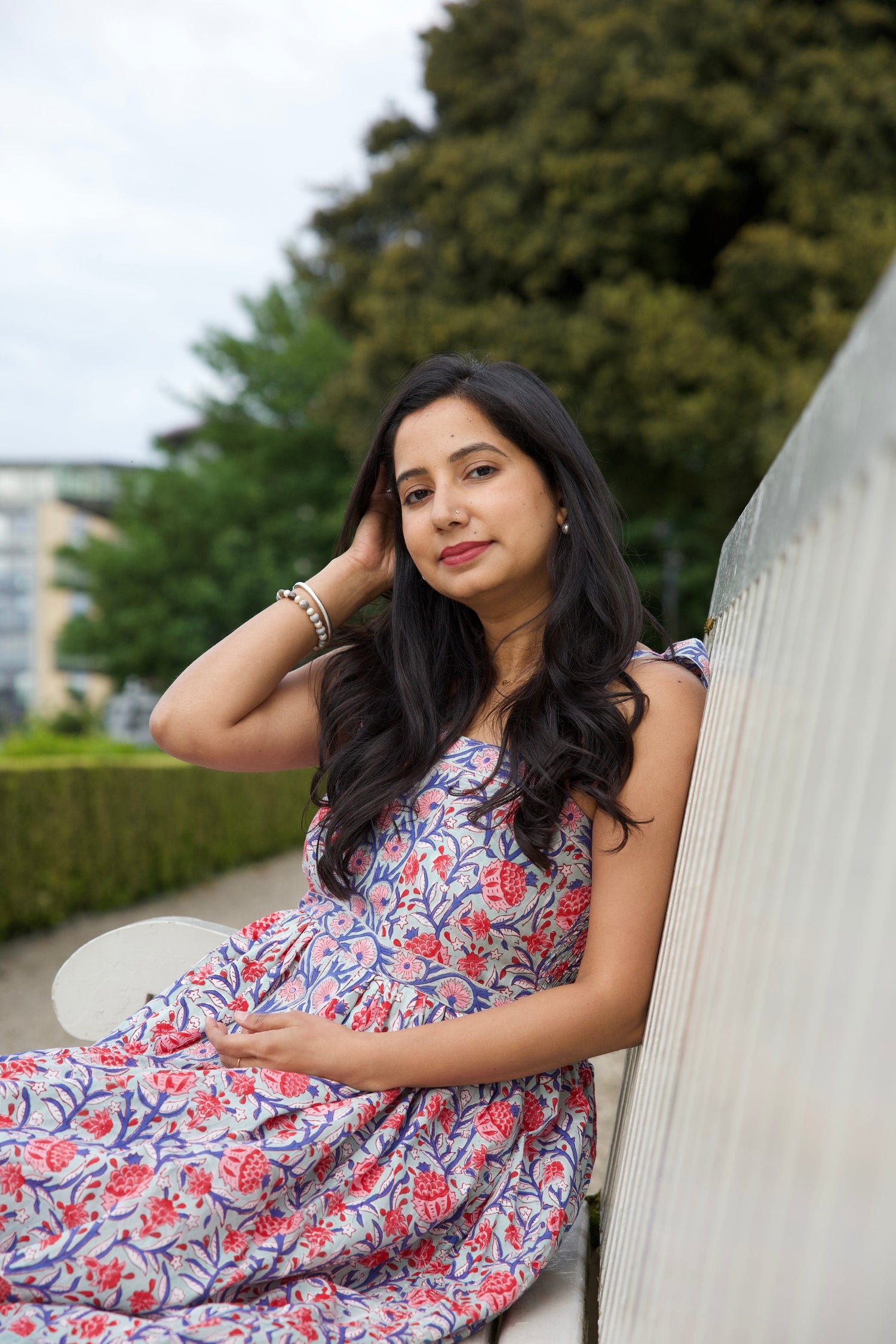Summer Block Printed Cotton Dress