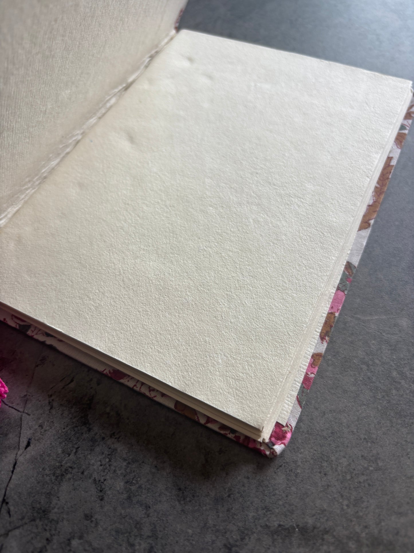 Pink Floral Block Printing Diary