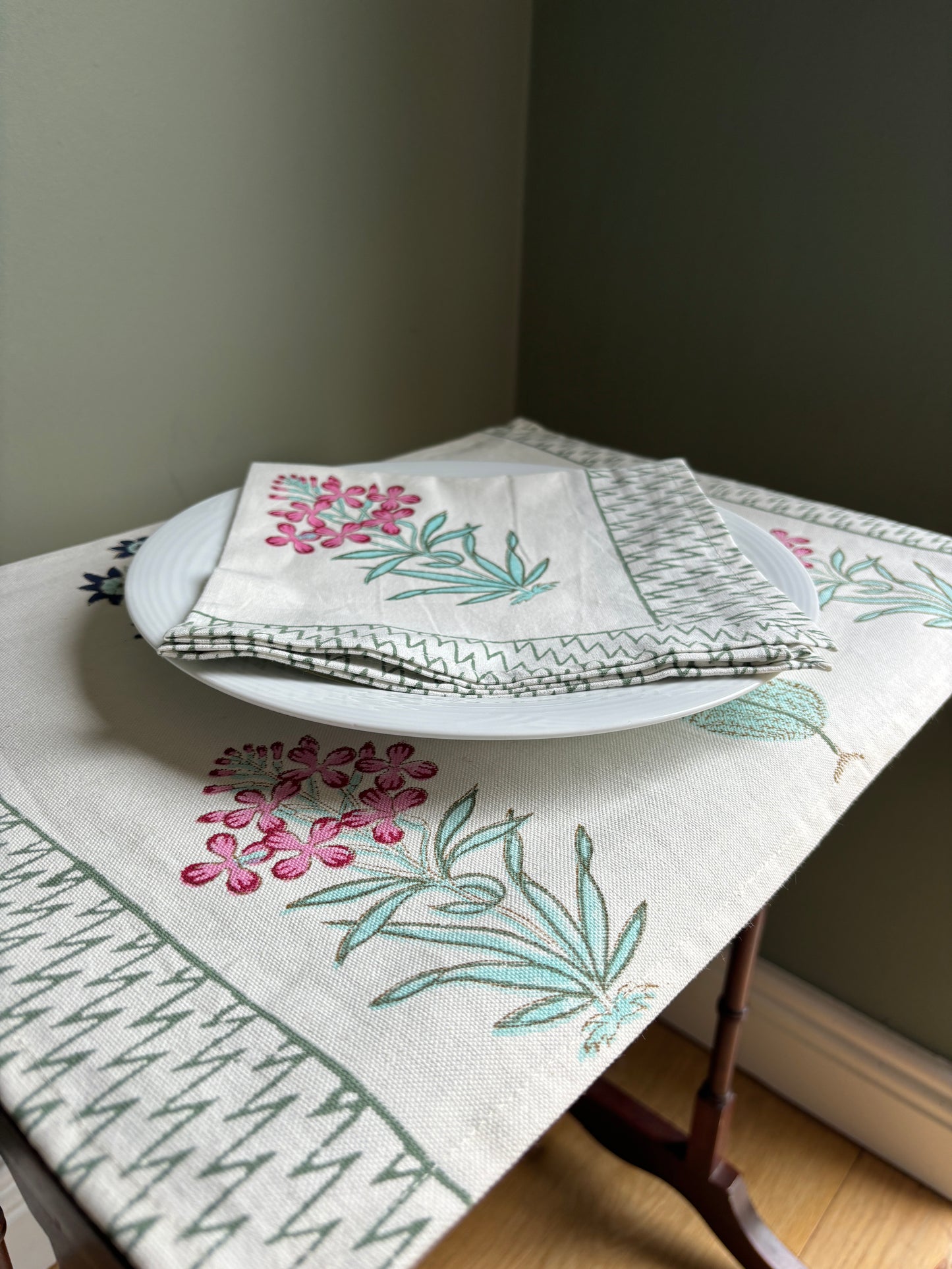 Blossom Bloom Block Printed Placemat | Set of 2