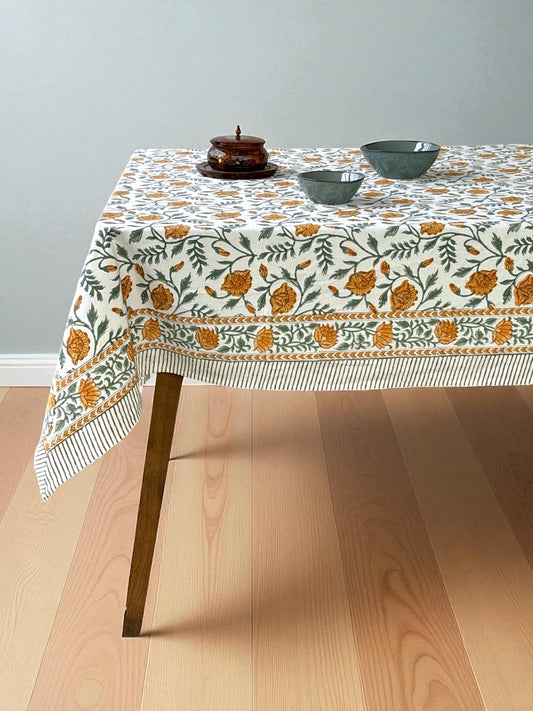 Golden Meadow Bloom Tablecloth