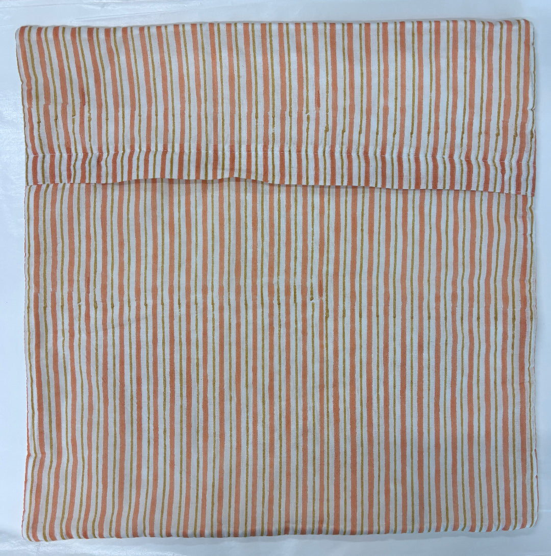 Back of the floral cushion, concealed zip
