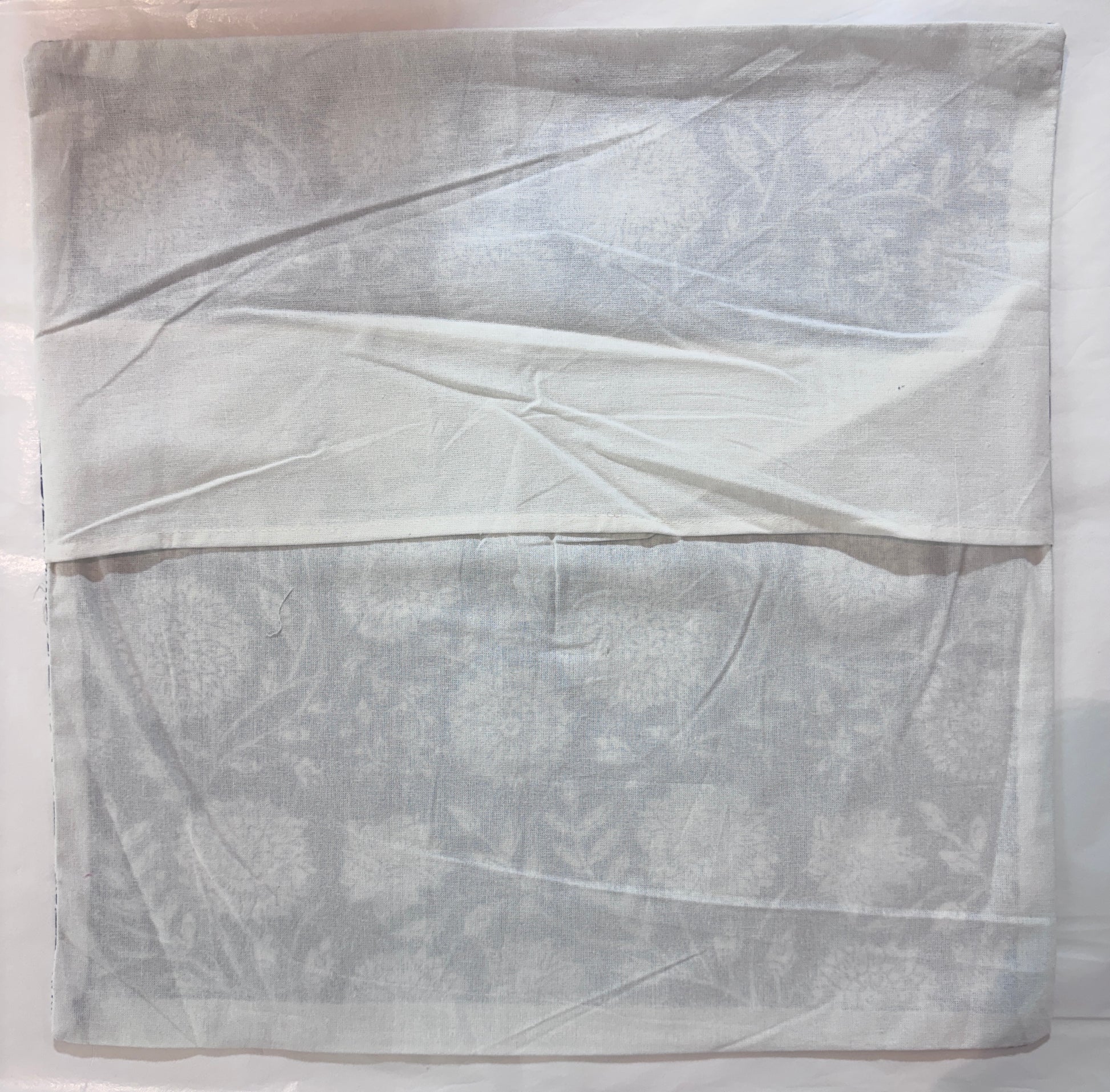 Back side of the cotton cushion cover 