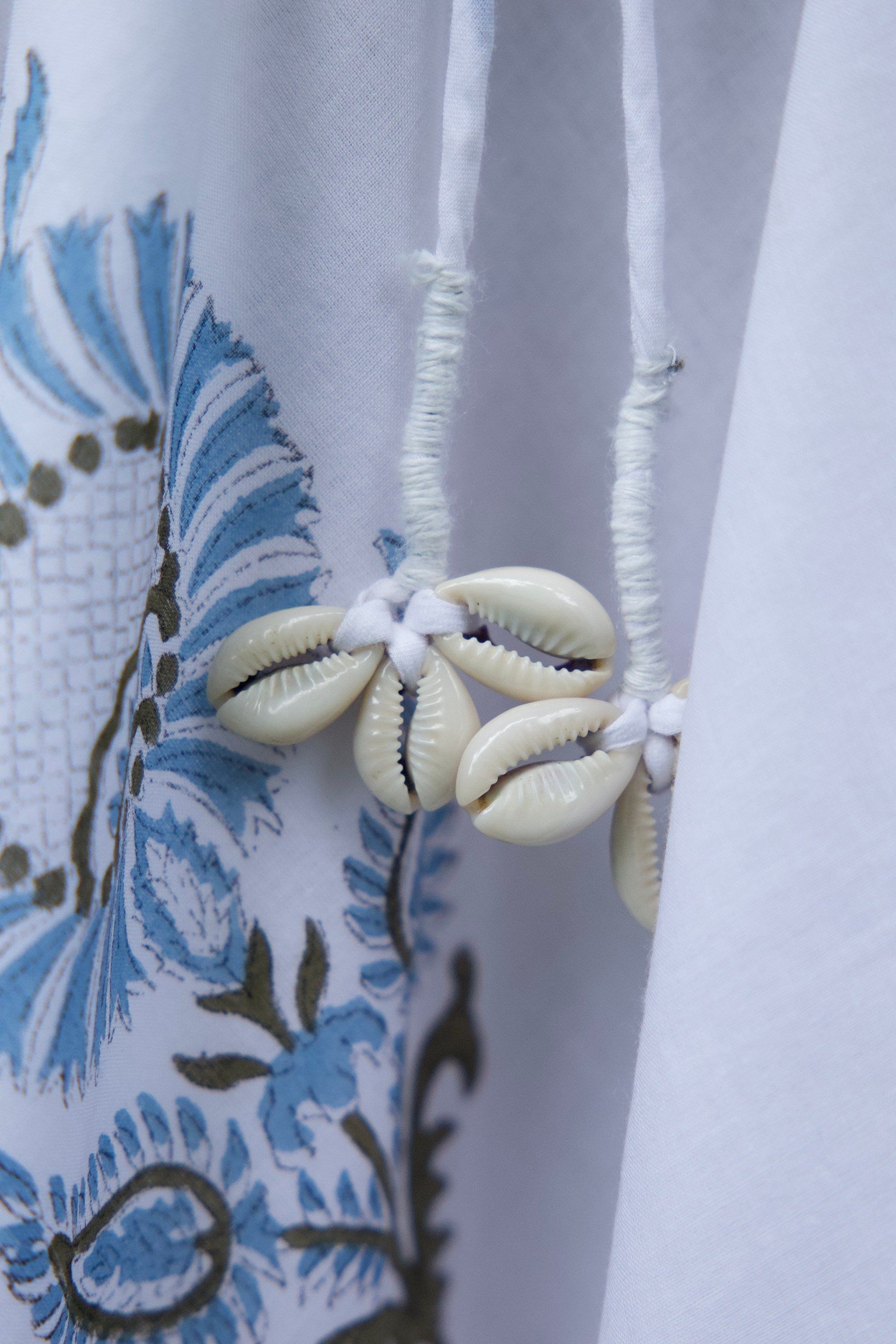 Beach Dress with sea shells tassels detailing