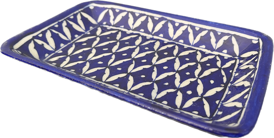 Petal Love Blue Pottery Tray