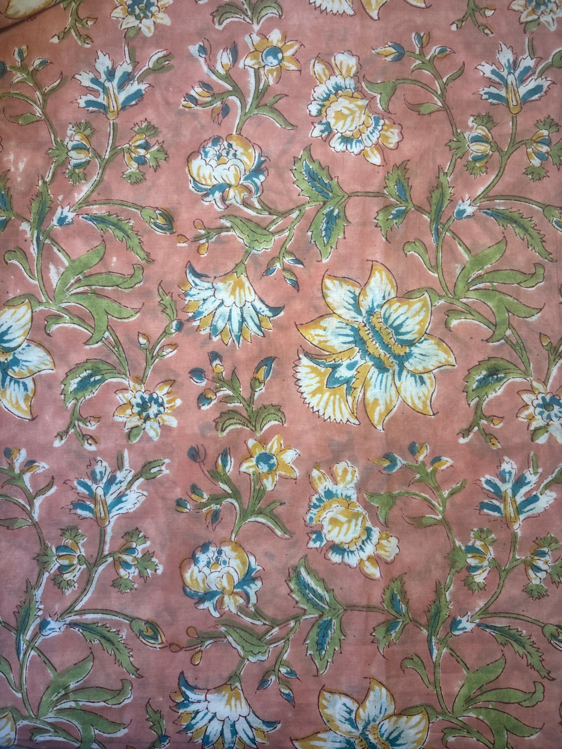 Duvet Cover floral print peach and pink