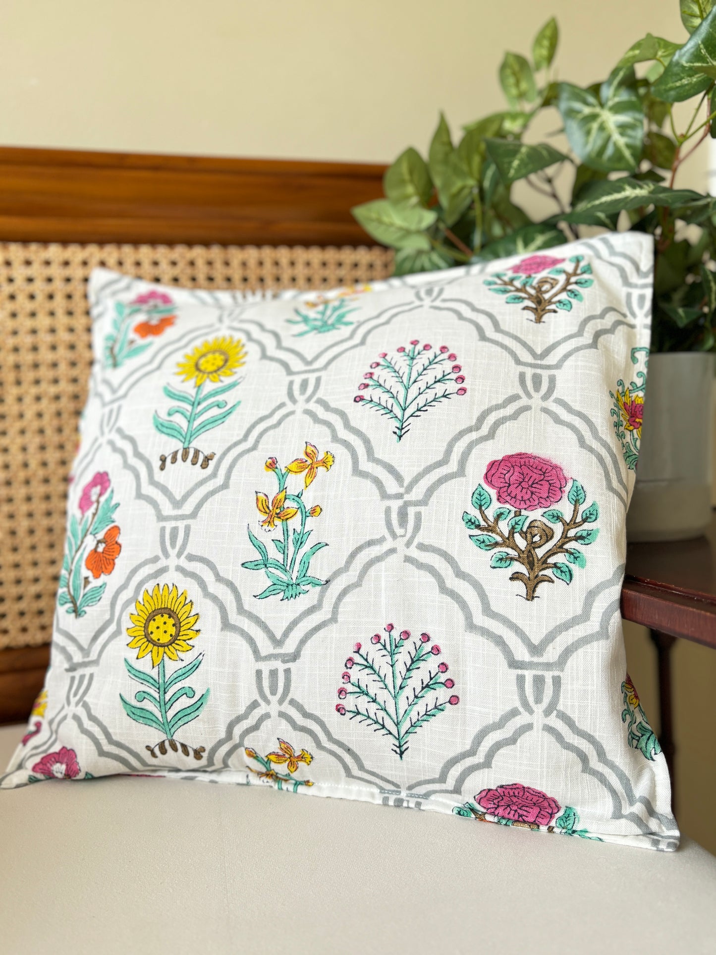 Bagh Block Printed Cushion cover