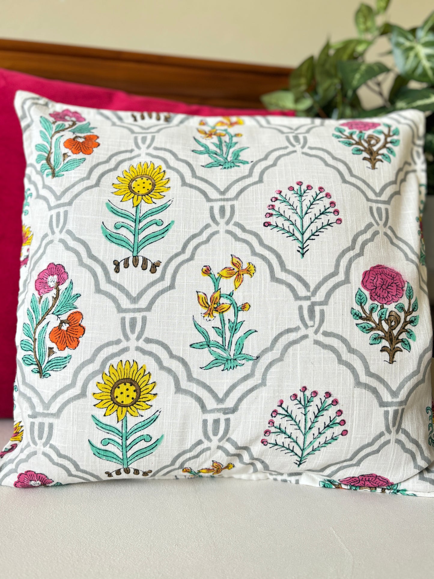 Bagh Block Printed Cushion cover