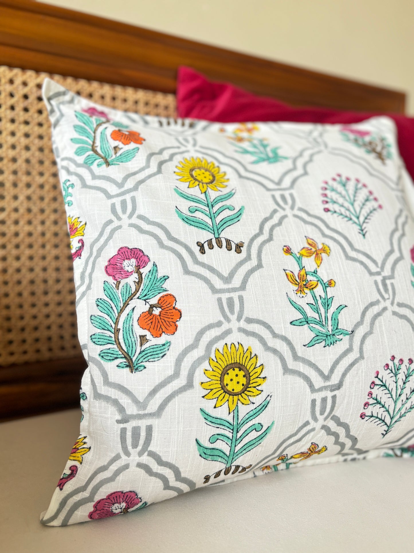 Bagh Block Printed Cushion cover