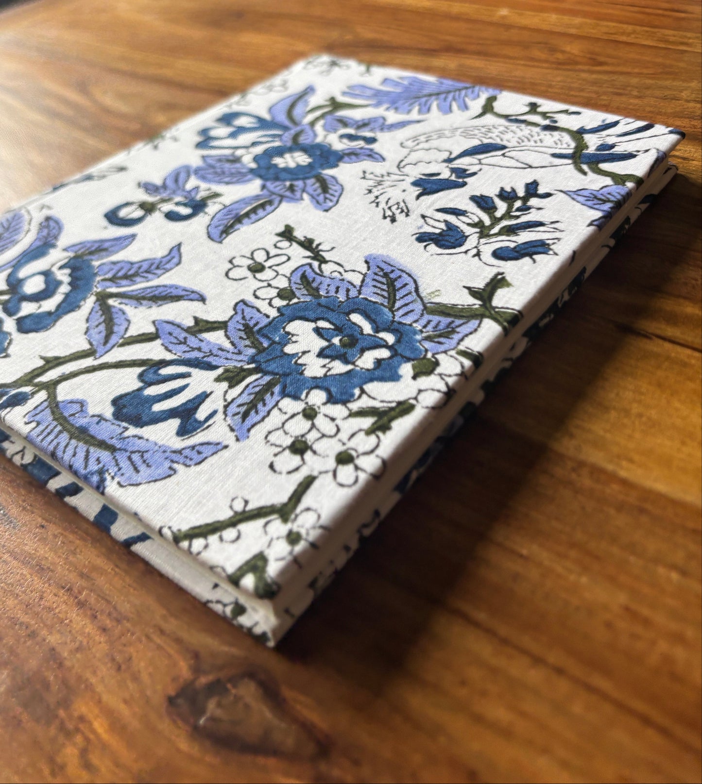 Floral-patterned Block Printed Hard cover Journal A5