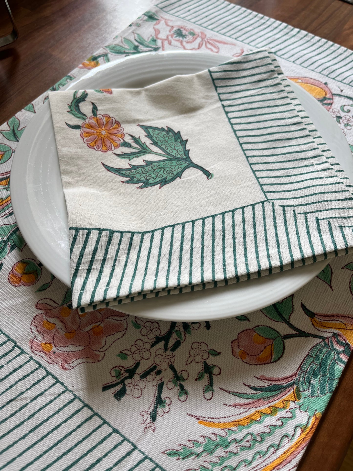 Tropical Charm Block Printed Table Napkins, Set of 2