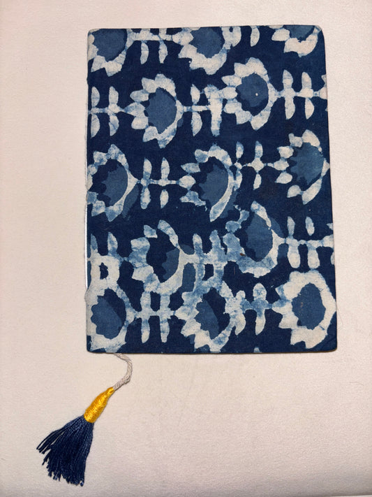 Indigo Block Printed Diary