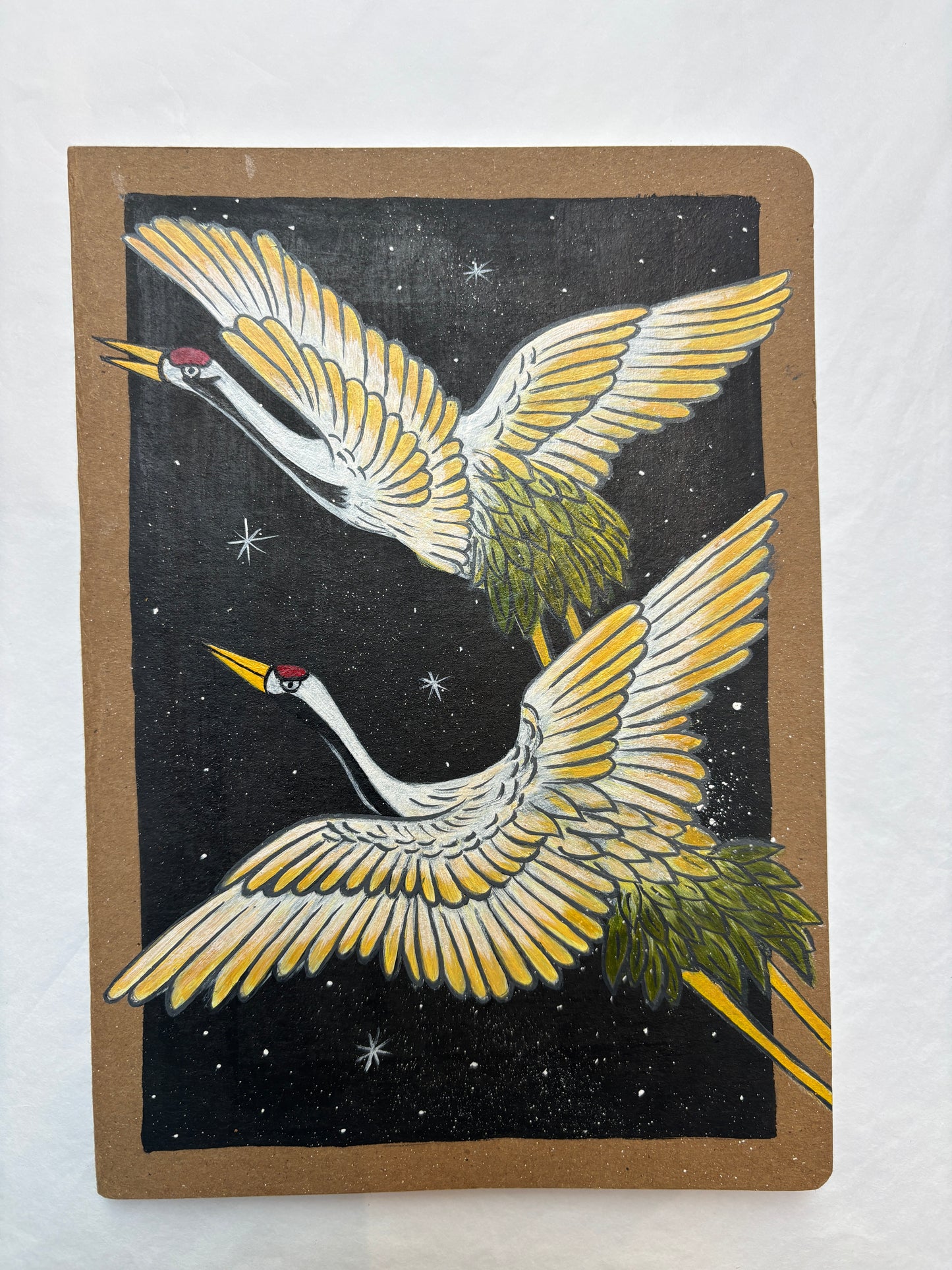 Flying Cranes Hand Painted Diary