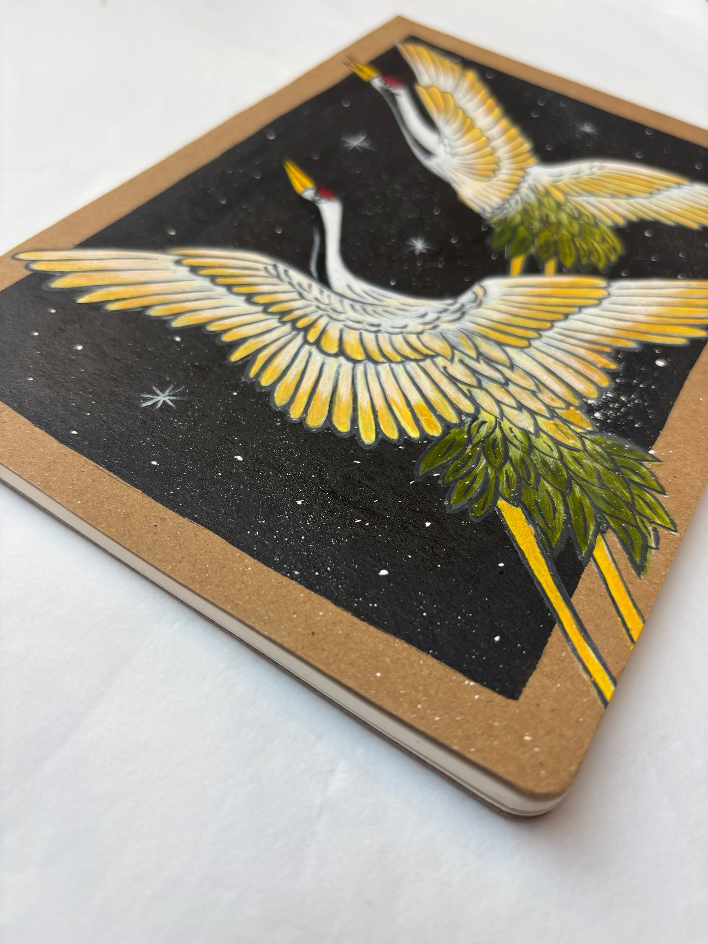 Flying Cranes Hand Painted Diary