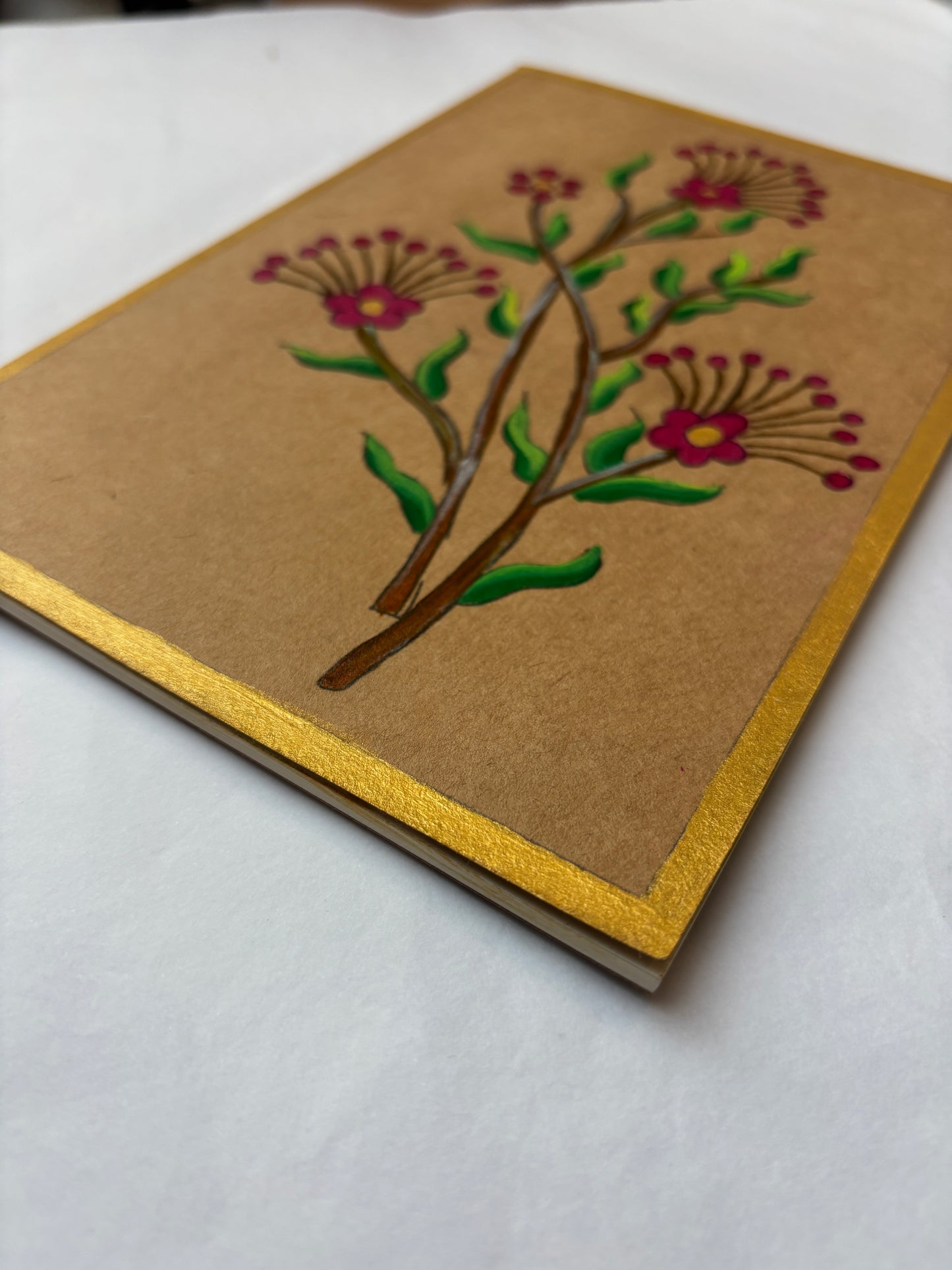 Pink Petals Hand Painted Diary