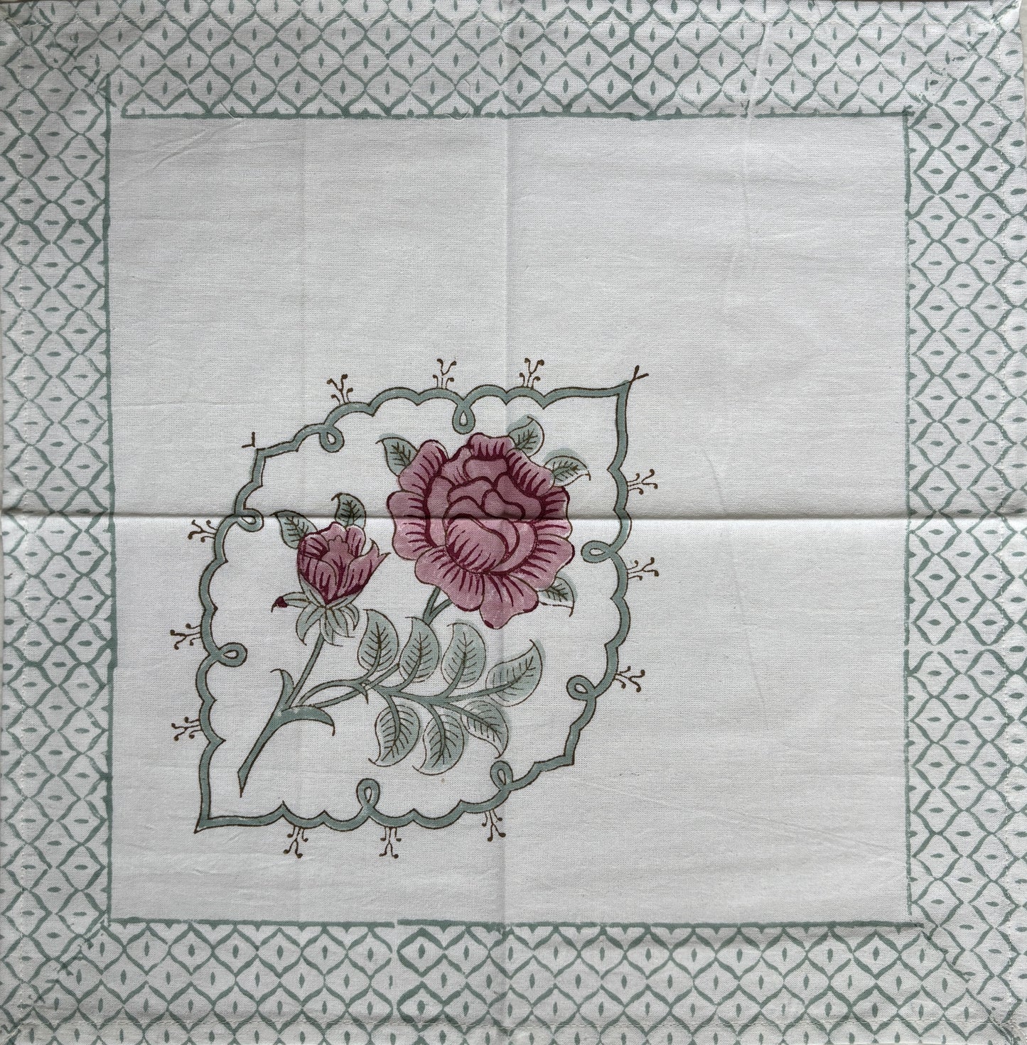 Rose Garden Block Printed Placemat Set of 2