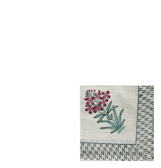 Blossom Bloom Block Printed Napkins | Set of 2