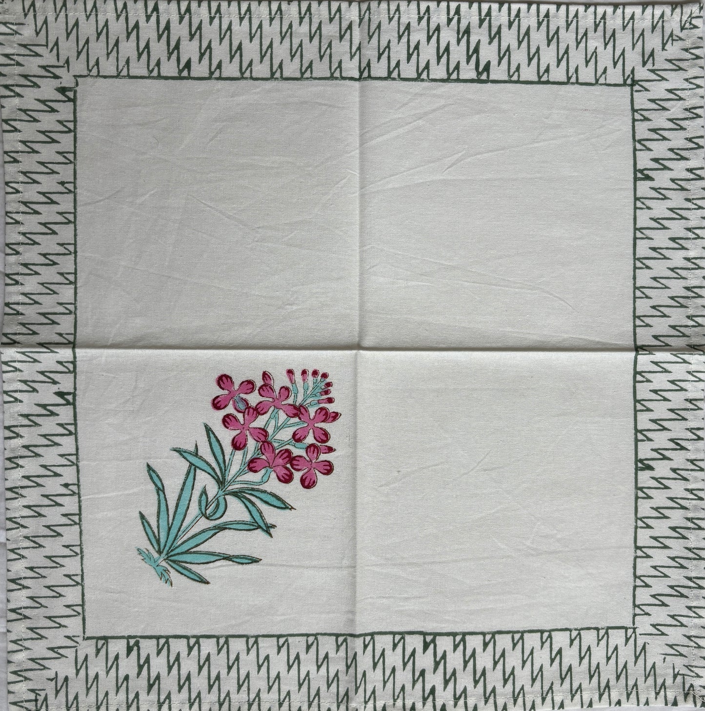 Blossom Bloom Block Printed Napkins | Set of 2