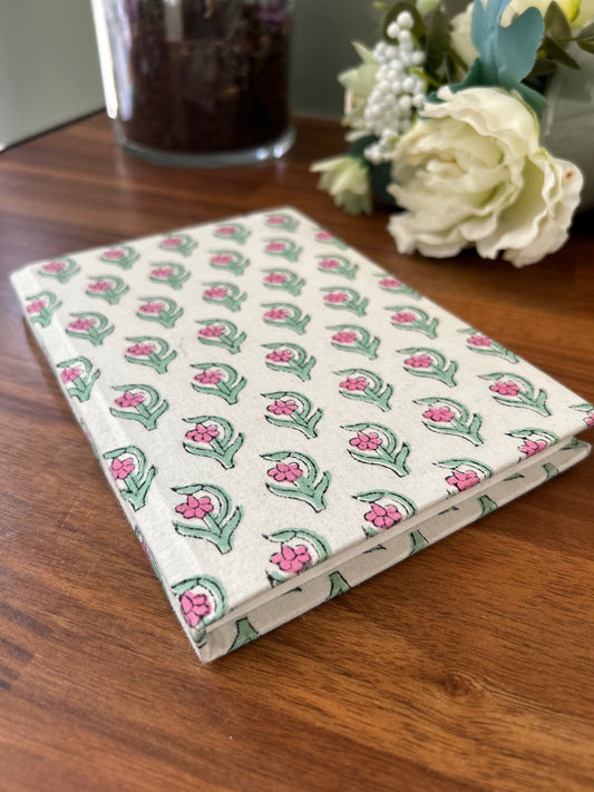 Petite Blossoms Block Printed Diary