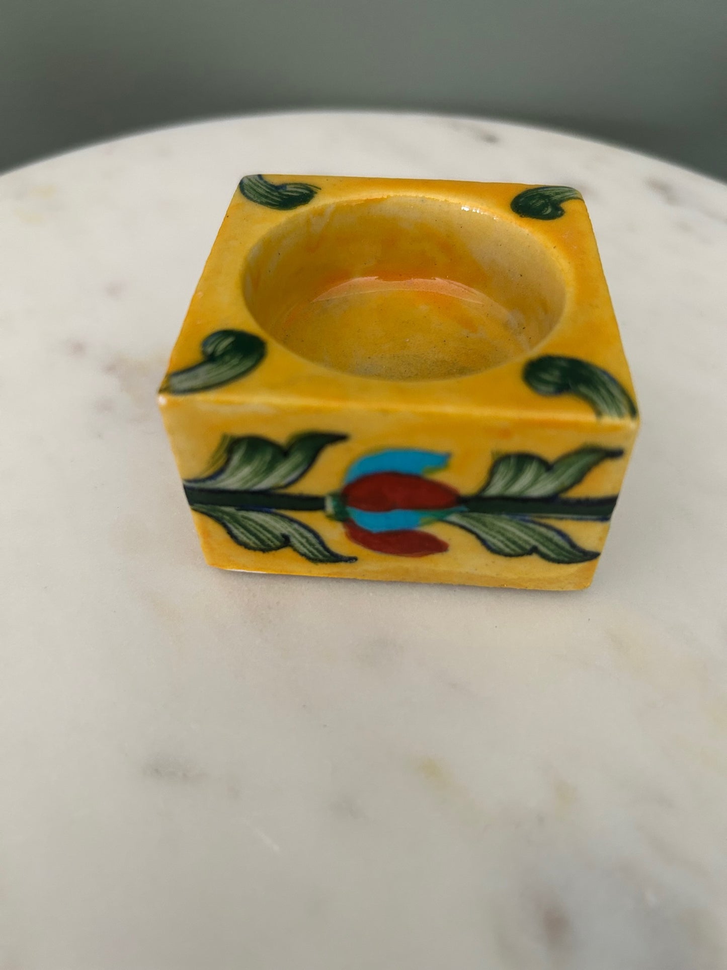 Sunflower Yellow Square Tea Light Holder