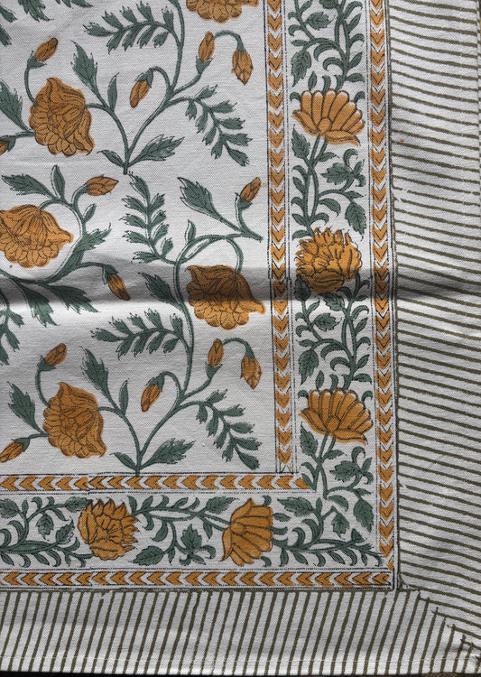 Golden Meadow Bloom Tablecloth