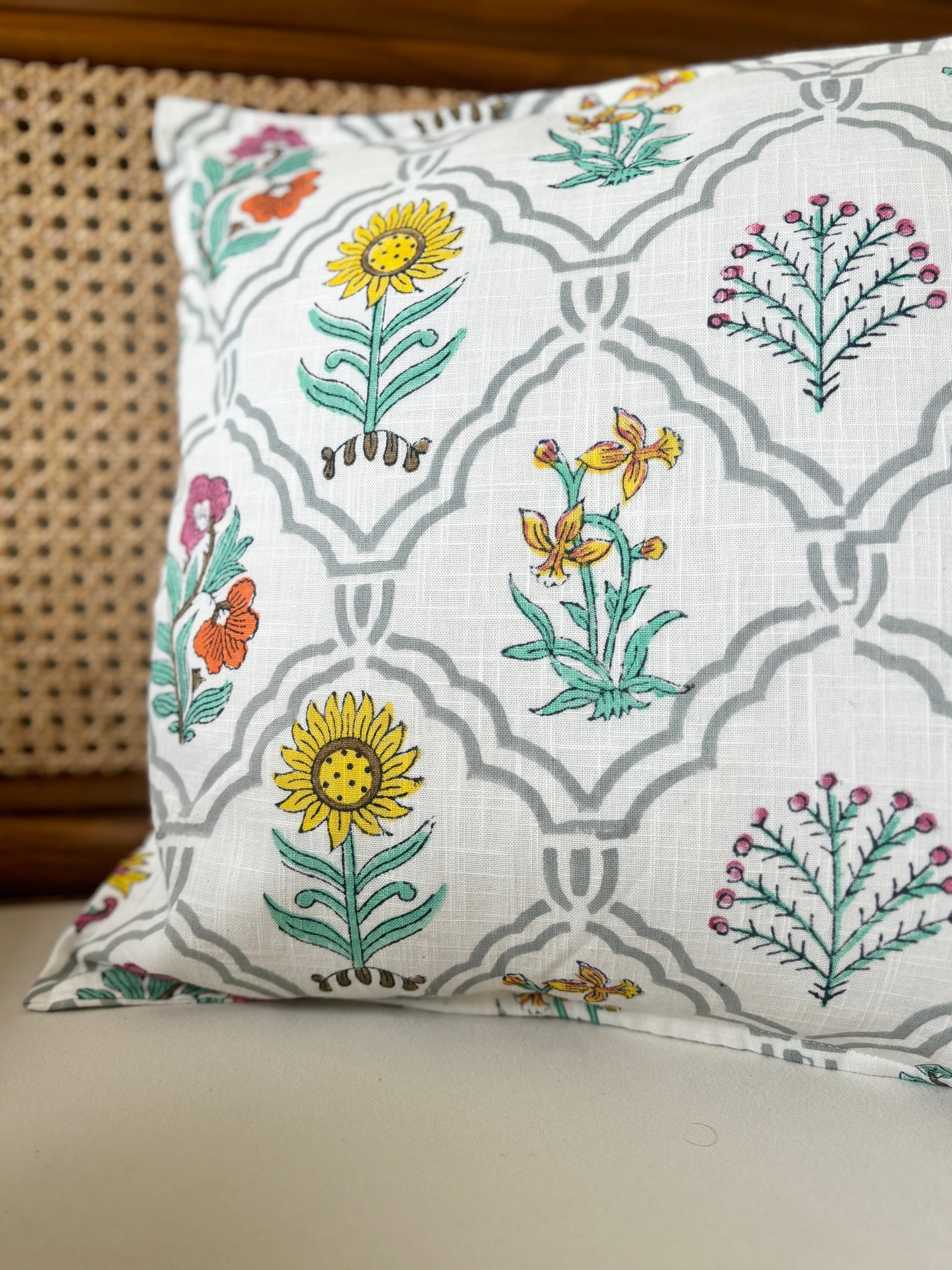 Moroccan multi color cushion 