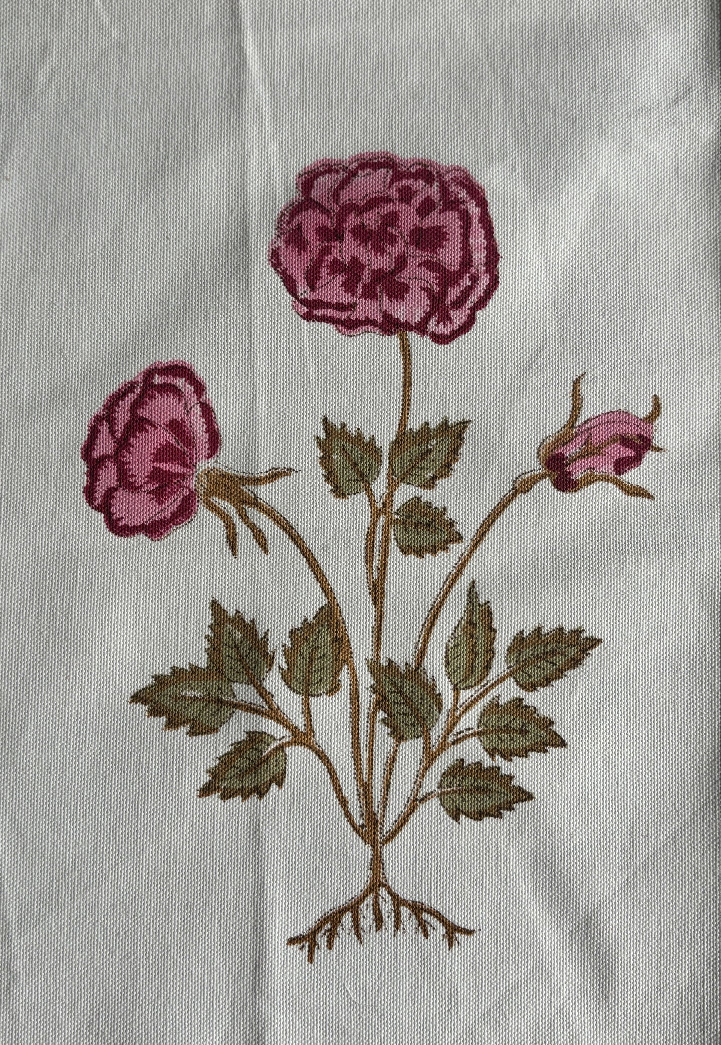 Traditional hand block print botanical table runner in pure cotton
