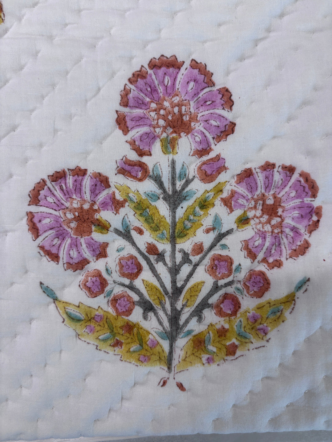 Pink and Yellow floral motif 
