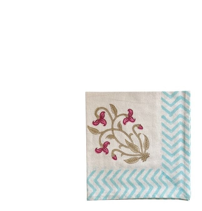 Jaipur Slendor Block Printed Table Napkins, Set of 2