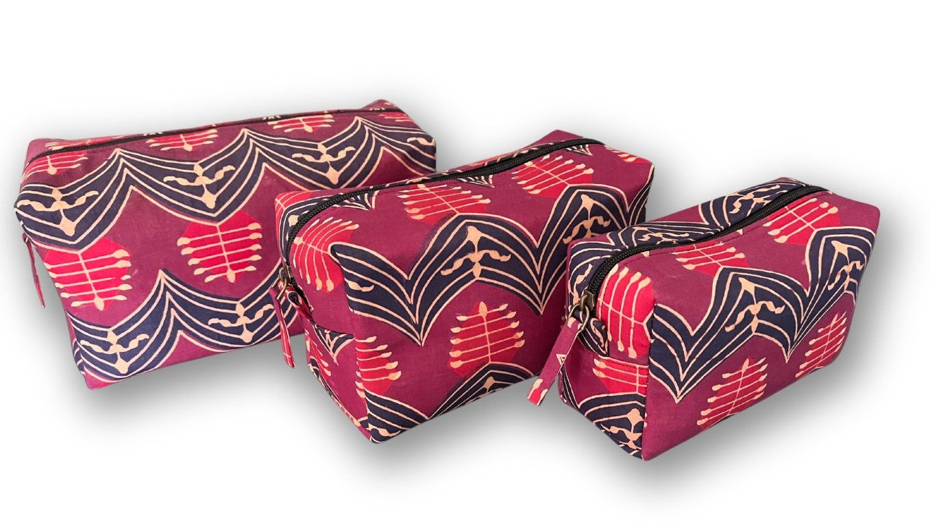 Crimson Delight Vanity Pouches