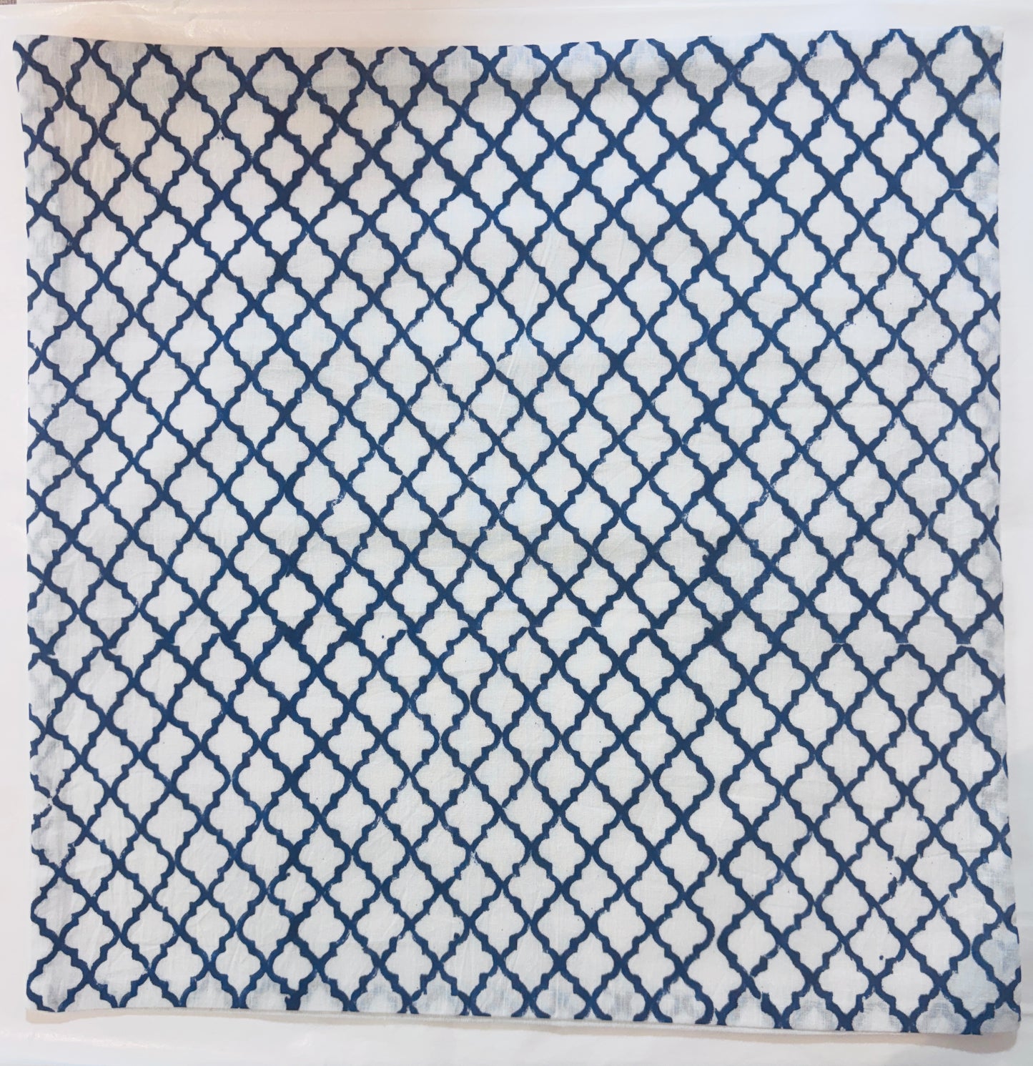 indigo white cushion cover