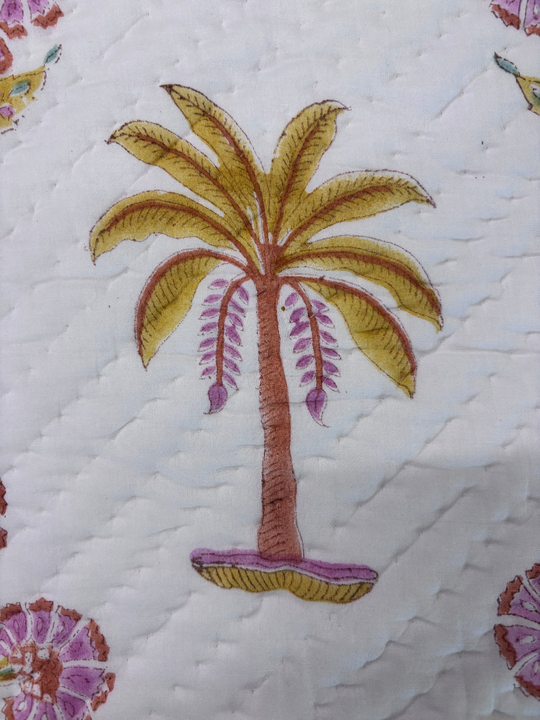 palm tree motif for cushion over