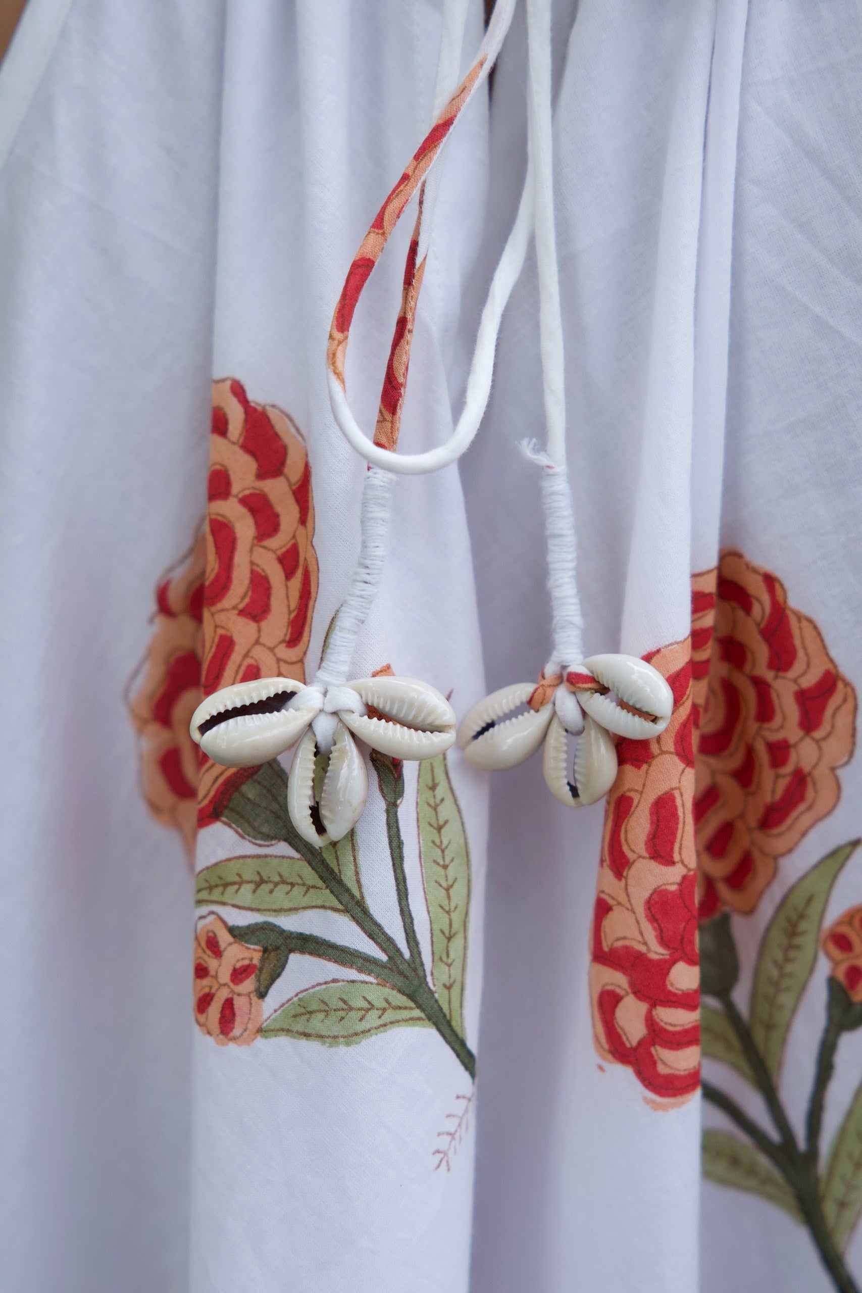 Beach Resort dress with sea shells detailing 